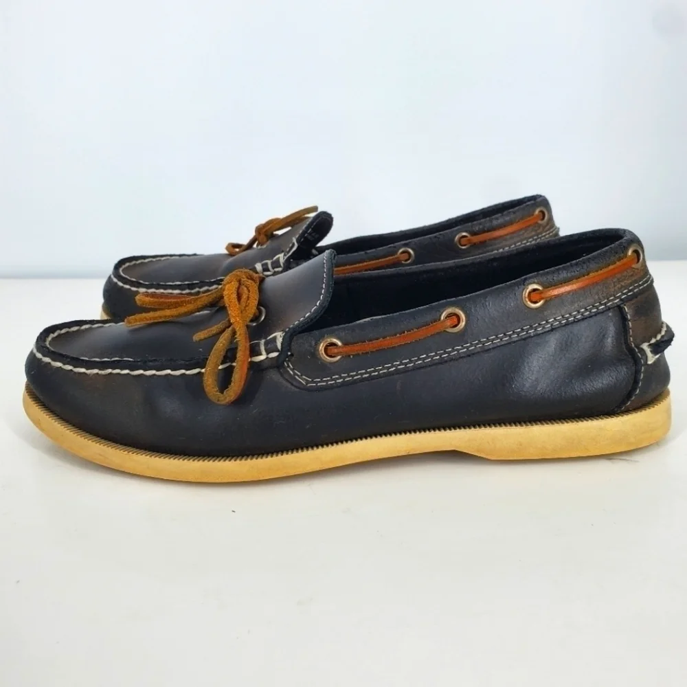 Cole Haan Shoes Men 8M Leather Slip-on Boat Dark Brown C13829 A15